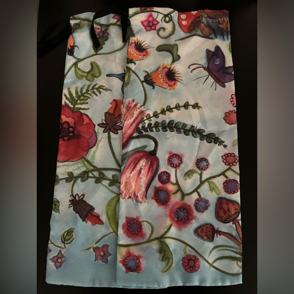 Gucci xSkilled Worker Flora Painted Princetown Slipper 39 Cloudy Blue Multicolor - Picture 2 of 9